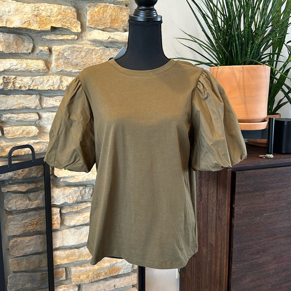 Sanctuary Puff Sleeve T Shirt, L NWT